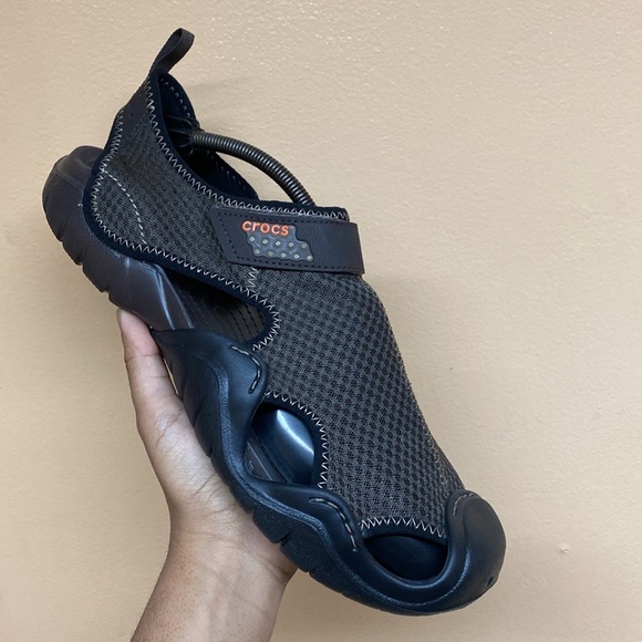 Crocs Swiftwater Mesh Waterproof Deck Sandals “Brown” Size 13 NEW - Picture 8 of 17